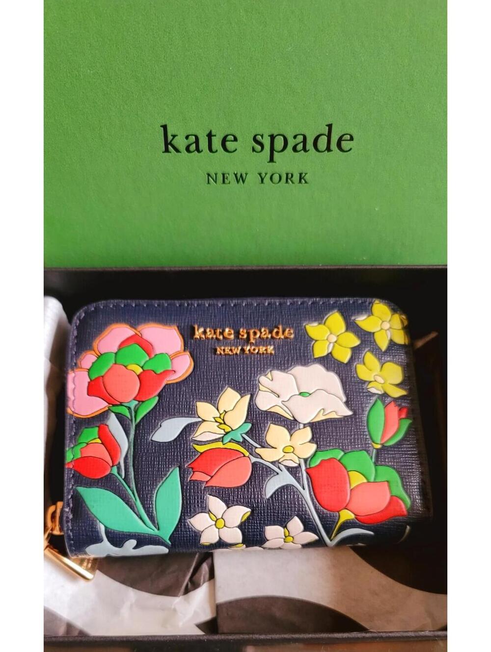 Kate Spade New York Floral Zip-Around Compact Wallet